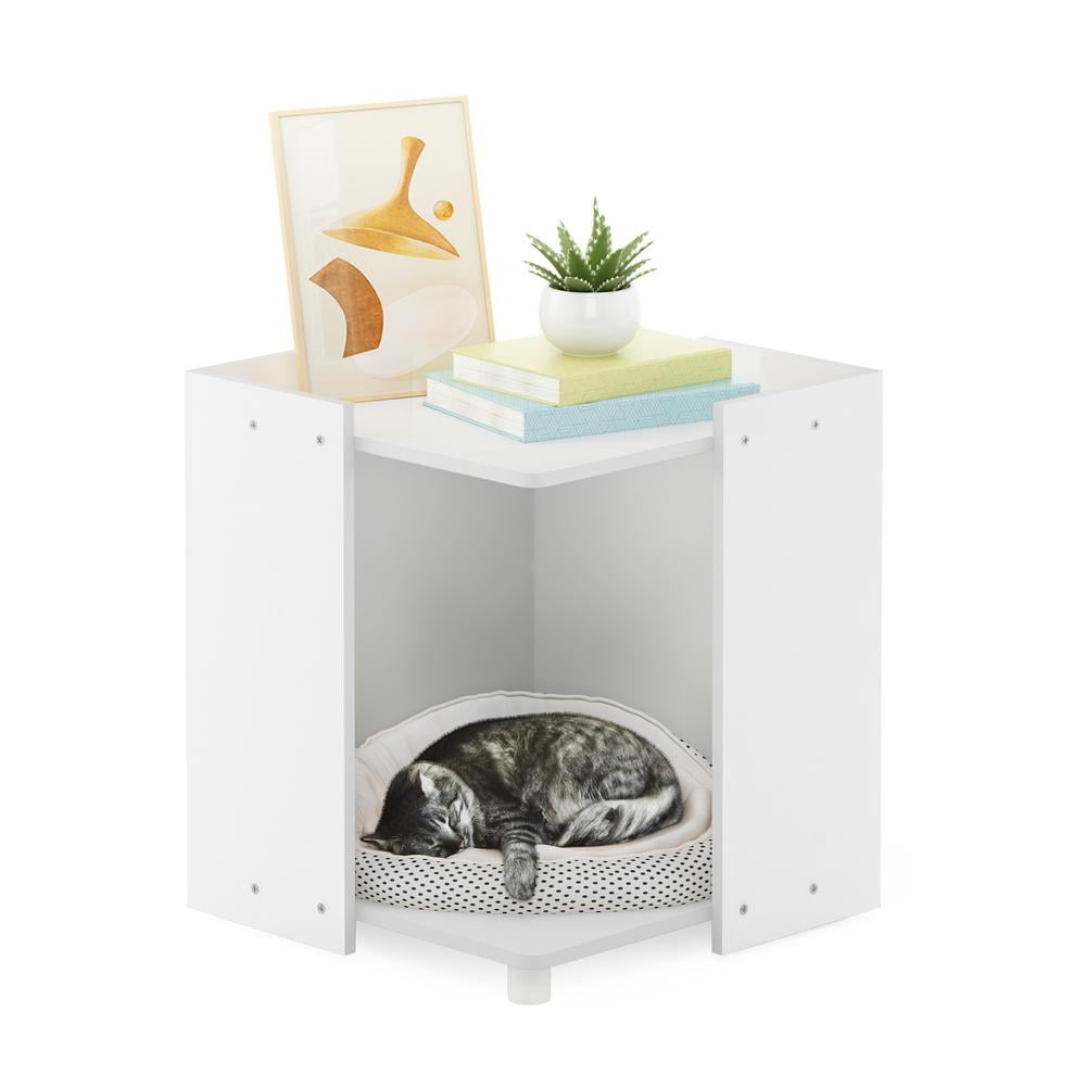 Furinno Peli Litter Box Enclosure, Solid White