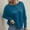 Blue#1, variant on Fesfesfes Women's Fashion Tops Fall Winter Elegant Solid Color Long Sleeve Round Neck Sweater Casual Loose Blouses for Parties Dates(Beige,S)