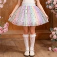 thumbnail image 2 of HBGVBA Girl's Layered Mesh Skirt,Ballroom Dance Birthday Skirt,Kids Versatile Mesh Short All Match Daily Skirt, 2 of 5