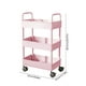 thumbnail image 3 of Organizador de 3 niveles para carrito de almacenamiento de cocina | Portaequipajes de baño con reposabrazos y estanterías ventiladas | Carrito de utilidad con ruedas para artículos de higiene, 3 of 6