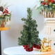 thumbnail image 4 of pstuiky Árbol de Navidad de escritorio, decoración de escritorio de plástico con hojas de simulación, decoración navideña para habitación, 4 of 7