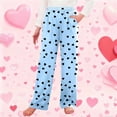 thumbnail image 2 of ZVAVZ Valentine's Day Pants for Boys Girls Wide Leg Sweatpants Kids Elastic Waist Sports Trousers with Pockets Light Blue,15-16 Years, 2 of 7