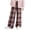 Pink, variant on Girls Plaid Wide Leg Pants Wool Blend Thick Warm Winter Trousers for Kids Size 4-15 Years Pink Size 4T