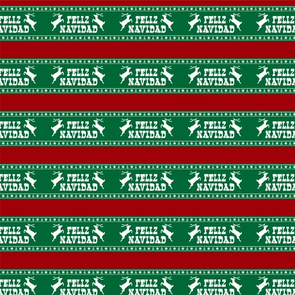 Feliz Navidad with Deer Merry Christmas Premium Roll Gift Wrap Wrapping Paper