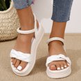 thumbnail image 4 of Vedolay Platform Sandals Women Women's Comfy Sandals Ultra-Comfy Breathable Wedge Peep Toe Dotmalls Sandals,White 8.5, 4 of 5