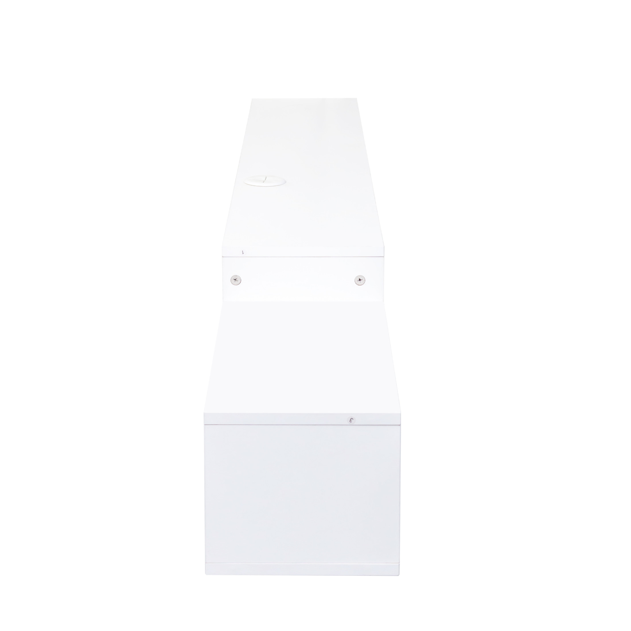 Noble House Brynn 65.35" Floating TV Stand, 20-Color LED with Remote, Charging Station, Wall-Mounted Shelf, White