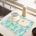 thumbnail image 6 of Ryvnso Coconut Palm Tree Dish Drying Mat for Kitchen Countertop 18x24 Large Dish Pad Drainer Rack Dish Sink Mats, 6 of 7