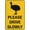 Warning Sign 1, variant on Carts (Left Arrow) Aluminum Tin Sign 12 x 8 Inches - Warning Sign for Home, Outdoor Garden, Warehouse, Store, Cart Directional Alert