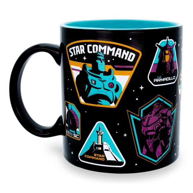 Taza plateada con insignias de Buffalo Disney Pixar Lightyear, 590 ml