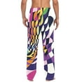 thumbnail image 4 of FORMRS Mens Pajama Pants with Pockets Sleepwear Lounge Bottoms Sizes S-2XL, Purple Wavy Plaid, 4 of 7