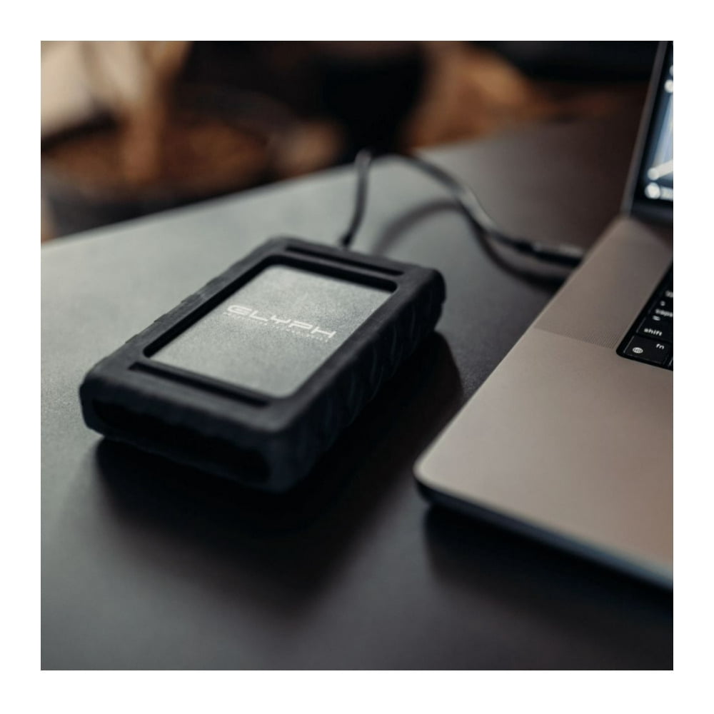 Glyph Blackbox Plus Bus-Powered Rugged Portable USB 3.2 Gen 2 SSD with Aluminum and Padded Silicon Shell for Film Sets, Photo Shoots, Music Studios, and At Home (8 TB)