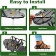 thumbnail image 4 of Zorvai Heavy Duty Polyethylene Lawn Aerating Shoes With Adjustable Straps Spiked Shoes For Secure Traction On Grass Wet Surfaces Gardens, 4 of 8