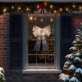 thumbnail image 5 of Northlight LED Lighted Tinsel Bow Christmas Decoration - 24" - Silver, 5 of 9