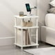 thumbnail image 1 of Mesita de noche Furinno Just Turn-Tube de 3 niveles con USB blanca, 1 of 6