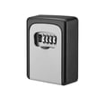 thumbnail image 1 of Key Lock Box Weatherproof 4 Digit Combination Password Key Storage Security Lock Box Indoor Outdoor Key Safe Lock Box ,Easy to Use, 1 of 7