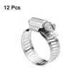 thumbnail image 3 of Abrazadera de Manguera Uxcell, Ajustable de Acero Inoxidable de 5/7" a 1 1/4" con Engranaje de Tornillo para Plomería de Línea de Combustible, Paquete de 12, 3 of 7