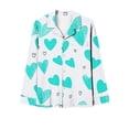 thumbnail image 3 of TIMIFIS Ensembles de Pyjama pour Femmes 2 Pcs - Pyjamas de la Saint-Valentin pour Femmes - Ensembles de Pyjamas pour Dames Chemise à Manches Longues Boutonnée et Pantalon Ensembles de Détente, 3 of 4