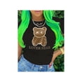thumbnail image 2 of Playera Blusa Con Impresion De Oso Lover Bear Para Mujer Color Negro Talla Mediana Marca Emil SaEs, 2 of 4