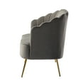 thumbnail image 3 of Cute Loveseat Sofa with Flower Shaped Back Design, Grey, 3 of 10