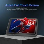 80GB Mp3 Player with Bluetooth, 4.0 in Full Touchscreen Mp4 Player, Voice Recorder, Portable HiFi Sound Mp3 Music Player with Earphones, Built-in HD Speaker, Black