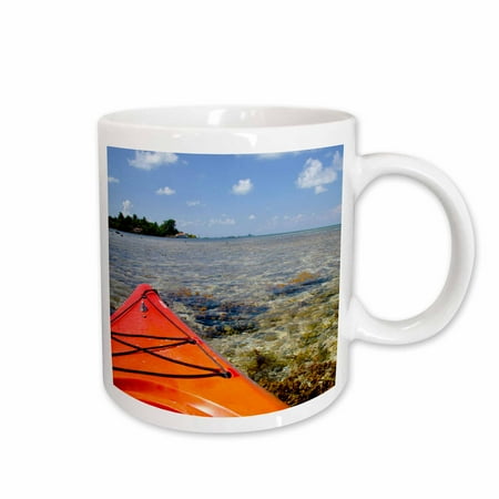 

3dRose Belize Caribbean Sea. Kayaking on the barrier reef. Ceramic Mug 15-ounce