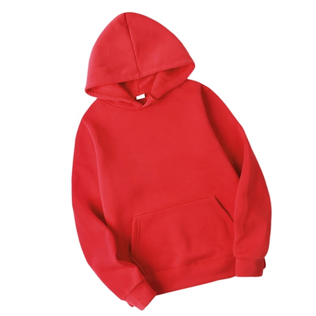 Qarigey Sudadera con capucha de algodón Sudadera con capucha unisex Sudadera con capucha que absorbe el sudor Camisetas Rojo L Qarigey AP000776-28
