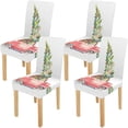 thumbnail image 1 of FMSHPON Watercolor Christmas Car Stretch Chair Cover Protector Seat Slipcover for Dining Room Hotel Wedding Party Set of 4, 1 of 6