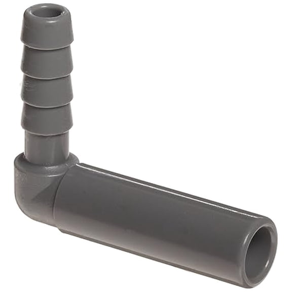 John Guest Acetal Copolymer Barbed Tube Fitting, 90 Degree Elbow, 1/4" Stem OD x 1/4" Hose ID (Pack of 10)