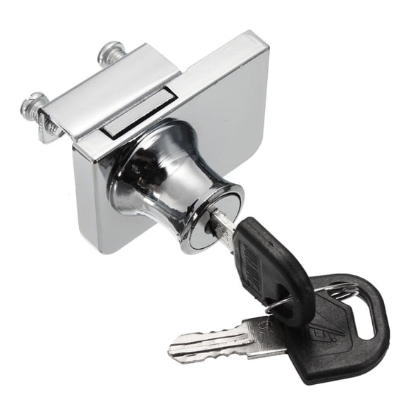 ADDHAT Zinc Alloy Glass Door -8mm for Display Showcase with 2 Keys Secure Cabinet Lock