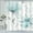 Teal, variant on Teal Grey Watercolor Floral Shower Curtain, Flower Leaves Aesthetic Art Shower Curtains for Bathroom Decor, Waterproof Polyester Cloth Fabric with 12 Hooks,72x72 inch