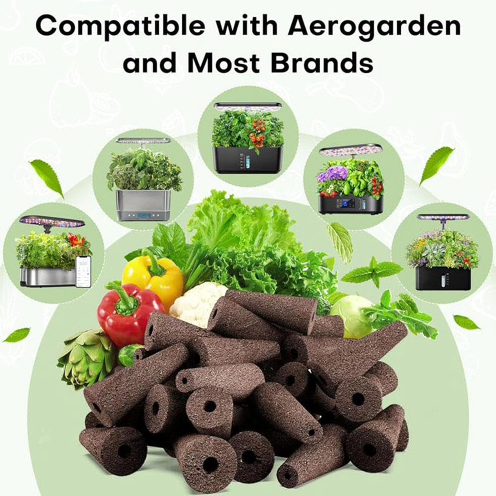 Hydroponic Sponges for Seed Starter Pods, Binkne Eco-Friendly Plant Seed Starter Sponges, Grow Sponges, Replacement for Seed Pods for Healthy Root Growth and Better Yields, Seedling Kit