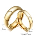 thumbnail image 3 of Couple Rings For Men And Women Glossy Circle Band Tungsten Steel Wedding Engagement Promise Anniversary Jewelry Gift, 3 of 8