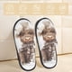thumbnail image 2 of Fotbe C Pantuflas Peludas para Mujer con Estampado, Zapatillas de Peluche, Zapatos de Invierno para Casa, Uso Interior y Exterior-Large, 2 of 8