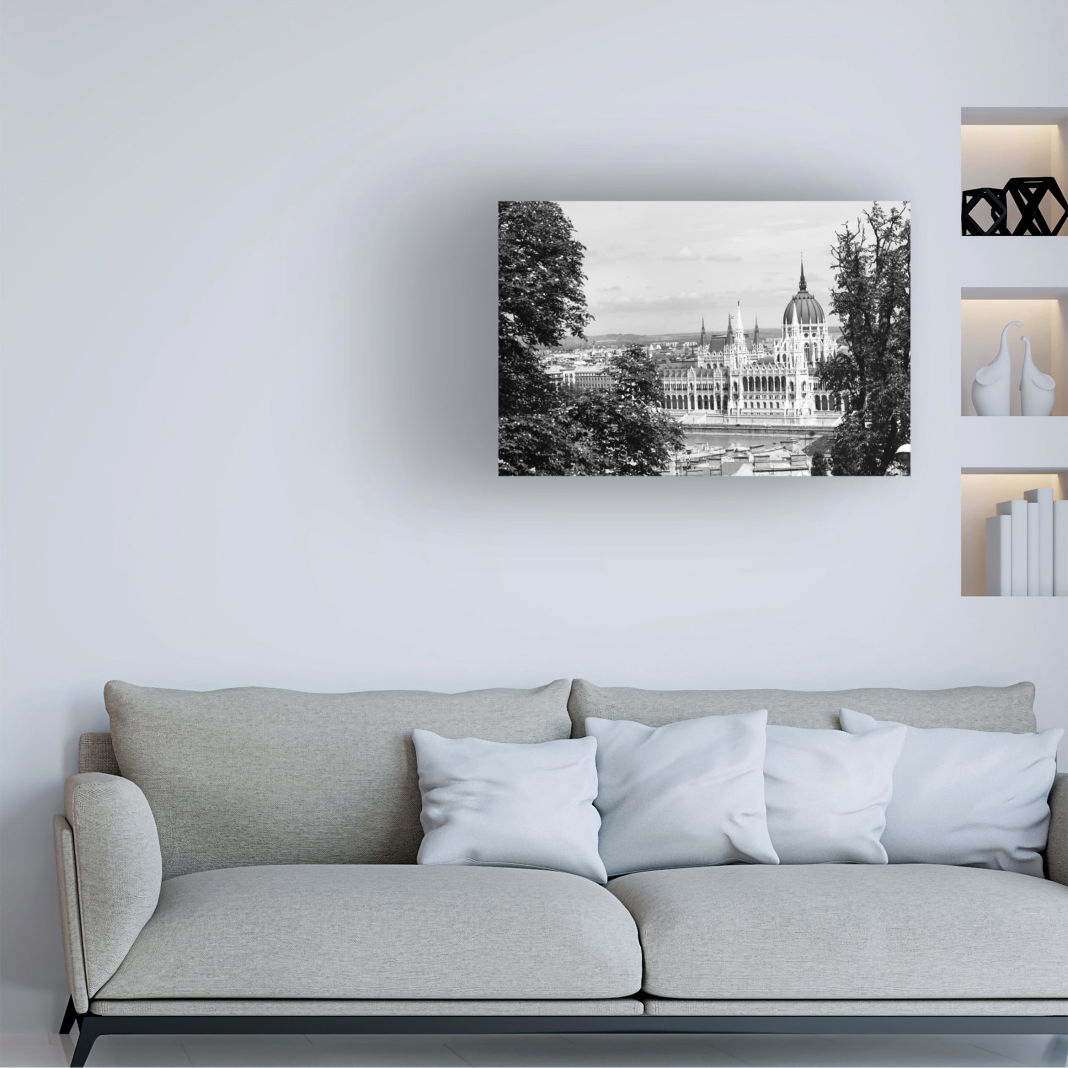 Canvas Wall Art - DANE 'Budapest 19' Wall Art for Living Room, Bedroom, or Office Décor by Trademark Fine Art - 47 x 30 Inches