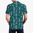 thumbnail image 4 of Balery Tropical Pineapple Printed Men’s Short Sleeve Polo Shirt, Midweight Men's Shirt,Golf Polo shirts -3X-Large, 4 of 9