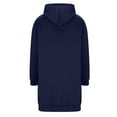 thumbnail image 5 of UngA Long Hoodie for Women Oversized Fleece Long Sleeve Sweatshirts Casual Fall Jacket Coat with Pocket Zip Up Hoodies for Women (Navy,XL), 5 of 7