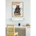 thumbnail image 5 of Kate and Laurel Sylvie Beach Chair Bear Framed Canvas Wall Art by Amy Peterson Art Studio, 18x24 Natural, Colorful Beach Animal Wall Decor, 5 of 6