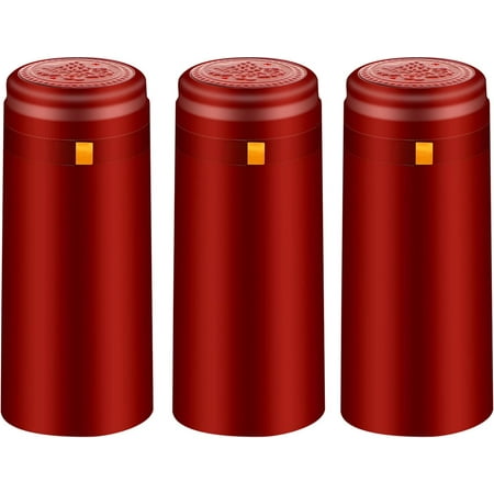 

YZhouD PVC heat shrink capsules 120 count 3 colors wine shrink wrap wine bottle corks capsules for professional wine cellars and home use - black red gold