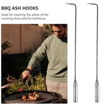 Phenofice 4-Piece Stainless Steel Fire Pit Poker Set Portable with Handles 17.7x1.6x0.8in Outdoor Fireplace Tool Kit