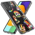 thumbnail image 2 of MUNDAZE Samsung Galaxy A11 Shockproof Clear Hybrid Protective Phone Case Colorful Neon Glow Rainbow Gnomes Cover, 2 of 5