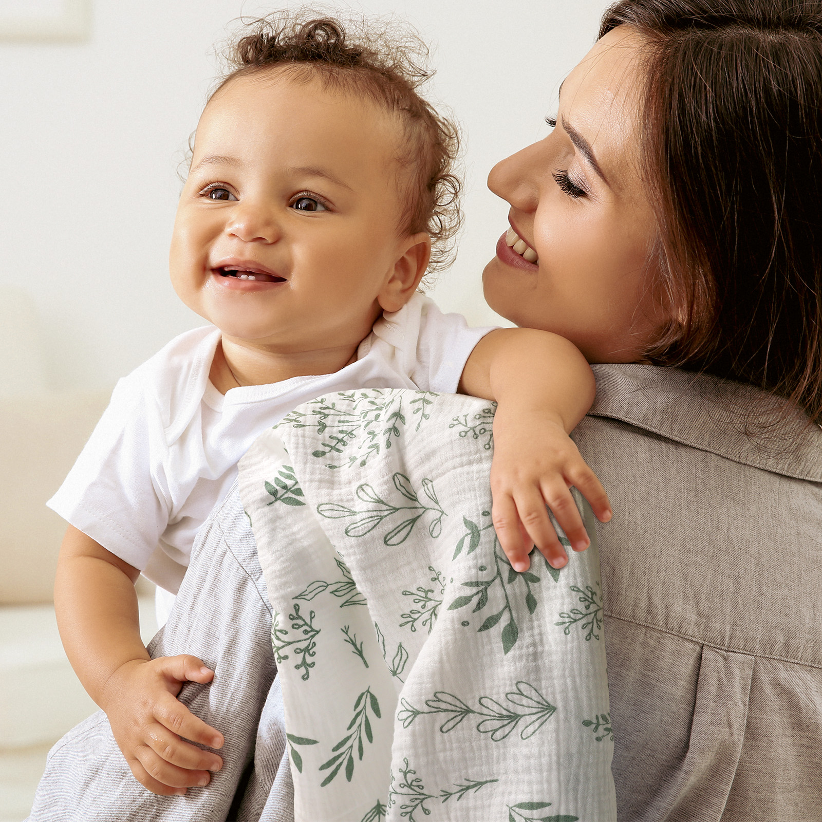 Gllquen Baby Organic Cotton Swaddle Blankets, 3-Pack photo 2