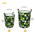 thumbnail image 3 of Fuzoiu Soccer1 Print Circular Hamper,Laundry Basket with Handle,Collapsible Laundry,Dirty Clothes Storage Basket,for Bedroom Bathroom Dorm Living Room-Small, 3 of 6