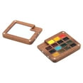 thumbnail image 5 of SoHo Urban Artist Mini Wooden Travel Watercolor Set of 15 w/ Mixed Media Lay-Flat Sketchbook - Professional Watercolor Paint Set Semi-Moist Pans, Pocket-Sized Magnetic Wood Case with Mixing Area, 5 of 7