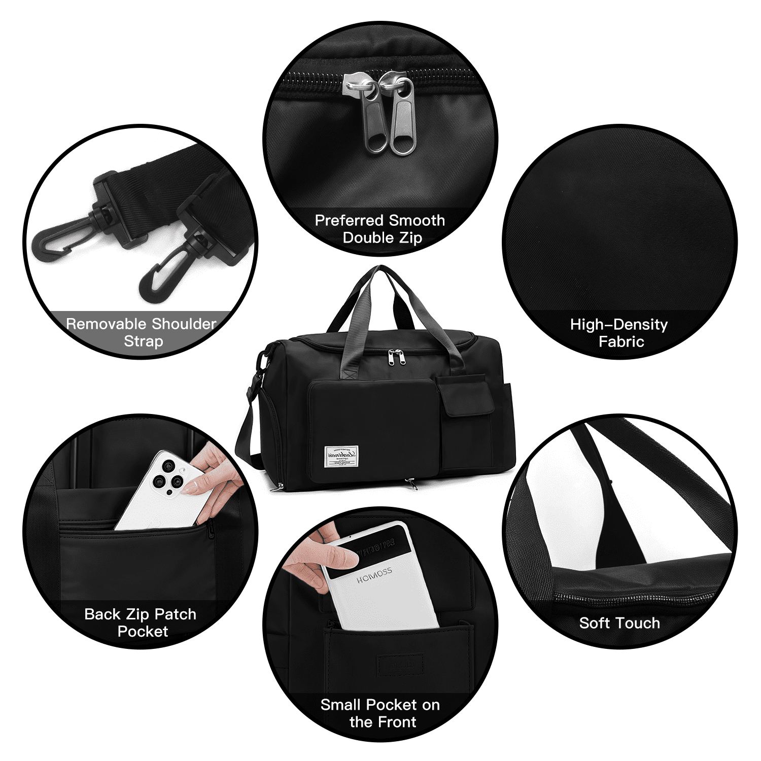 AGOPLEE Gym Duffle Bag with Shoes Compartment, 30L Large Sports Duffel Bag for Men & Women - Water-Resistant Travel Weekender Bag for Gym, Basketball, Football, Workout