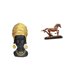 thumbnail image 1 of Estatua de mujer africana, figura de caballo, escultura de resina, adorno de animal coleccionable con detalles realistas, ideal para regalar, para la, 1 of 8