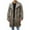 Brown, variant on Men Faux Fur Long Coat Fluffy Fuzzy Jacket Lapel Open Front Cardigan Jackets Winter Warm Parka Overcoat Outwear