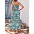 thumbnail image 2 of Vestido maxi de verano boho sin mangas verde talla mediana Dokotoo, 2 of 5