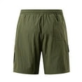 thumbnail image 3 of Aofany Cargo Shorts for Men, 2025 Summer Casual Elastic Waist Drawstring Bermuda Shorts Loose Fit Knee Length Shorts with Multi Pockets, 3 of 5