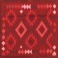 thumbnail image 1 of Ahgly Company Indoor Square Oriental Red Traditional Area Rugs, 7' Square, 1 of 4