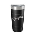 thumbnail image 1 of Blue Mountain Lake Map Tumbler Travel Mug Insulated Laser Engraved Coffee Cup Arkansas 20 oz Black, 1 of 5